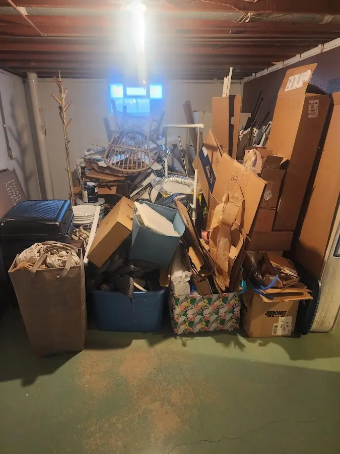 Roll-off dumpster container at job site for Concrete Dumpster Rental in Southington